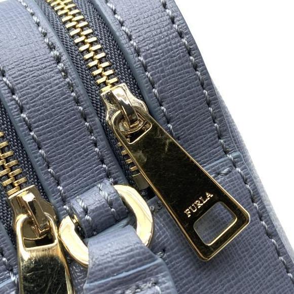 Furla Zipper Leather Crossbody Bag Blue - Picture 5 of 9